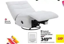 Conforama Fauteuil de relaxation manuelle sohan offre