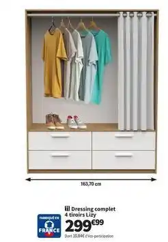Conforama Complet - dressing 4 tiroirs offre