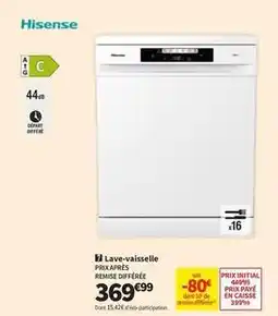 Conforama Hisense - lave-vaisselle prix apres offre
