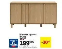 Conforama Buffet 3 portes brume offre