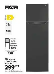 Conforama Far - ii 2 portes l.54 h.169 x p.55 l.im offre