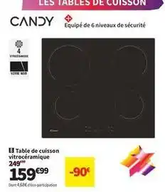 Conforama Candy - table de cuisson vitrocéramique offre