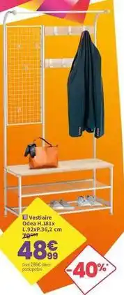 Conforama Vestiaire offre