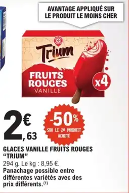 E.Leclerc Express Trium Glaces vanille fruits rouges offre