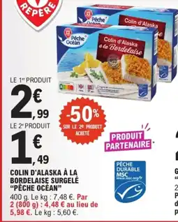 E.Leclerc Express Pêche Océan Colin d'Alaska à la Bordelaise offre