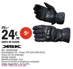 E.Leclerc L'Auto XSK GANTS MI SAISON offre