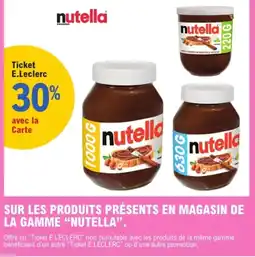 E.Leclerc Express Nutella offre