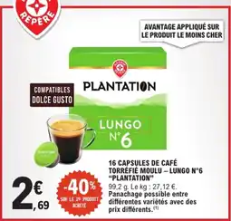 E.Leclerc Express PLANTATION Lungo N°6 offre