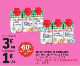 E.Leclerc Express Elle & Vire Crème Entière de Normandie offre