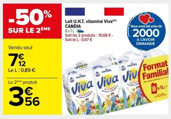 Lait U.H.T vitaminé Viva Candia