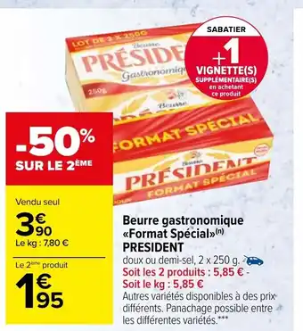 Beurre gastronomique Format Spécial President