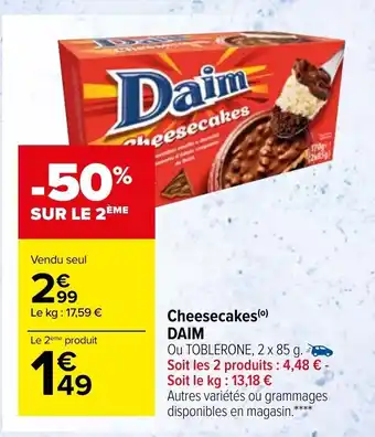 Cheesecakes Daim