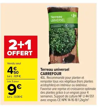 Carrefour Market Terreau universel Carrefour offre
