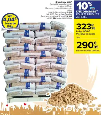 Carrefour Market Granulés de bois offre
