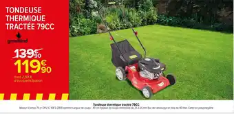 Carrefour Tondeuse Thermique Tractée 79CC offre
