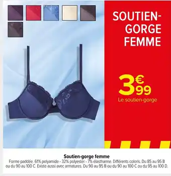 Carrefour Soutien-gorge femme offre