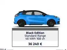 Ford Black edition standard range offre