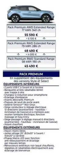 Ford Seuil - pack premium auto extensible range offre