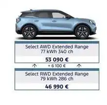 Ford Select awd extended range offre