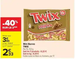 Carrefour Market TWIX Mini Barres offre