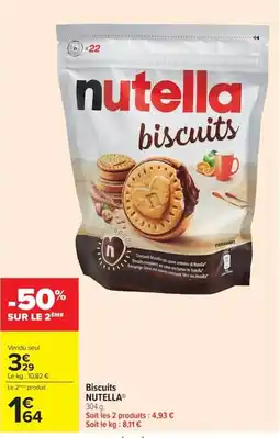 Carrefour Market Nutella biscuits offre