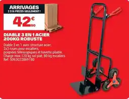 Brico Dépôt DIABLE 3 EN 1 ACIER offre