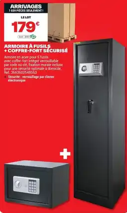 Brico Dépôt ARMOIRE À FUSILS + COFFRE-FORT SÉCURISÉ offre