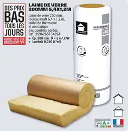 Brico Dépôt Laine de verre offre