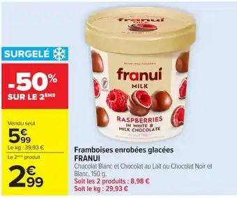 FRANUI Framboises enrobées glacées