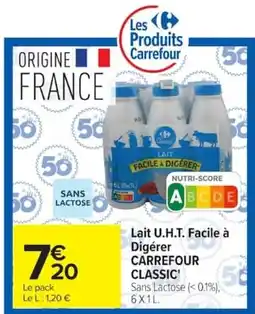 Carrefour Market Carrefour Classic Lait U.H.T. offre