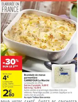 Carrefour Market CARREFOUR Le Marché Brandade de morue parmentière offre