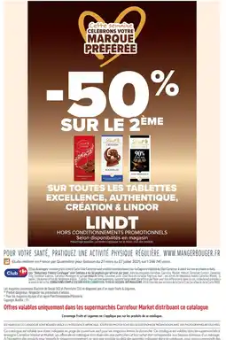 Carrefour Market Lindt excellence offre