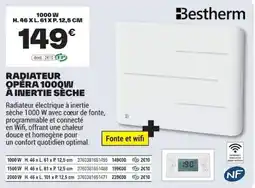 Brico Dépôt Bestherm Radiateur Opéra 100QW offre