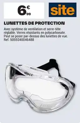 Brico Dépôt site LUNETTES DE PROTECTION offre