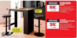 Brico Dépôt TABLE DE BAR MANGE DEBOUT NOIRE offre