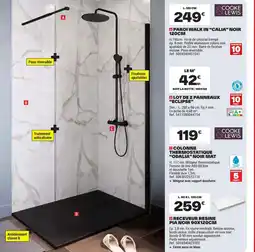 Brico Dépôt COOKE LEWIS PAROI WALK IN "CALIA" NOIR offre