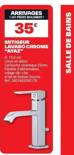 Brico Dépôt AYAZ MITIGEUR LAVABO CHROME offre