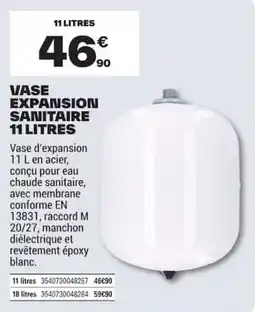 Brico Dépôt VASE EXPANSION SANITAIRE offre