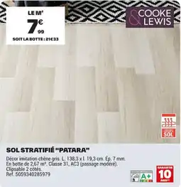 Brico Dépôt COOKE & LEWIS SOL STRATIFIÉ "PATARA" offre