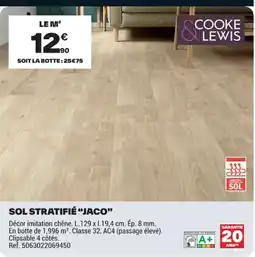Brico Dépôt COOKE & LEWIS SOL STRATIFIÉ "JACO" offre