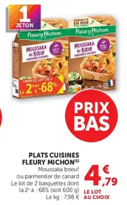 Super U Fleury Michon Moussaka boeuf offre