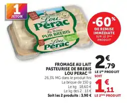 Super U Lou Perac Fromage au lait pasteurisé de brebis offre