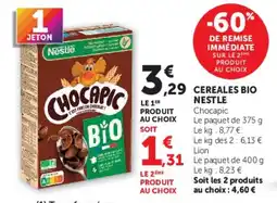 Super U Nestlé Céréales Bio Chocapic offre