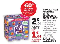 Super U Yoplait Petits Filous offre