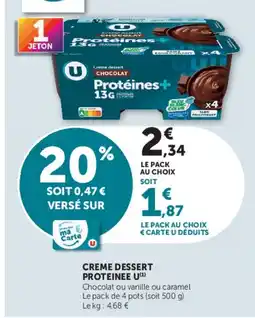 Super U U Crème dessert offre