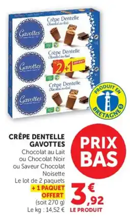 Super U Gavottes Crêpe Dentelle offre