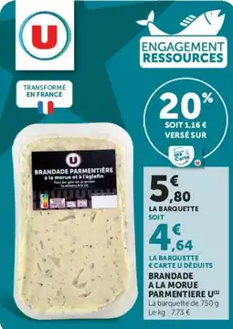 Super U U Brandade parmentière offre