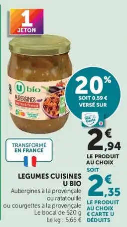 Super U U BIO Aubergines offre
