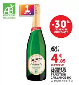 Super U Jaillance Clairette de Die Tradition Bio offre