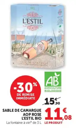 Super U L'ESTIL SABLE DE CAMARGUE offre